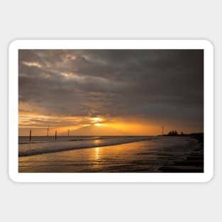 Dawn on the beach Sticker